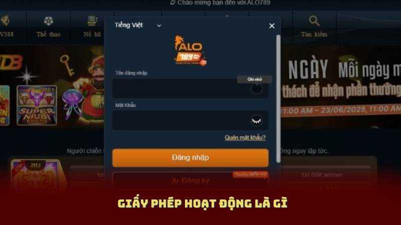 Giấy phép hoạt động là gì